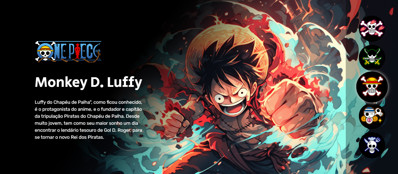 Projeto interativo inspirado em One Piece
